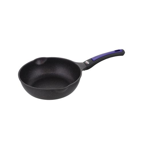 ＜ベストコ＞ヴォランテネオパープルダイヤモンドコートIHディープパン24cm