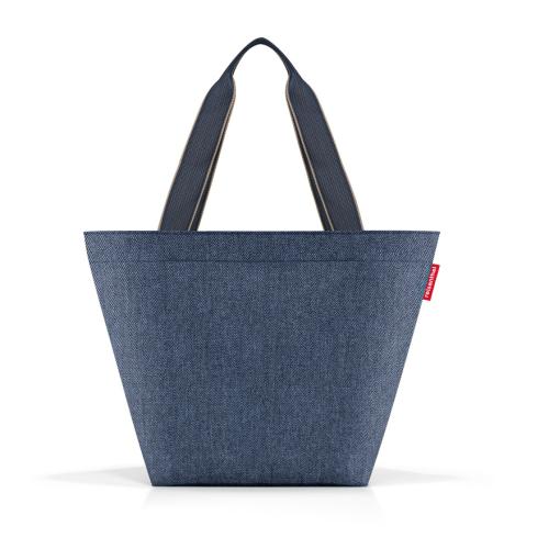 ＜Reisenthel＞ショッパーM ヘリンボーン ダークブルー