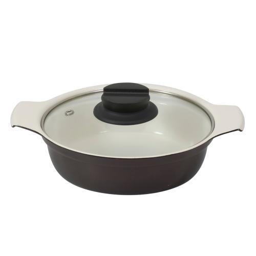 ＜ベストコ＞ビストロ・カローレ　セラミックIH卓上鍋　16cm　ガラス蓋付