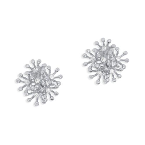 ＜グロッセ＞Brillia ラウンドイヤリング プラチナ