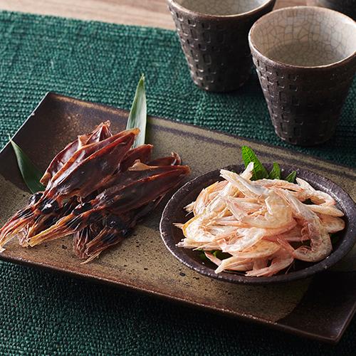 ＜ANA FINDS＞富山・北陸やみつきツマミ4袋セット（ほたるいか＆白えび）