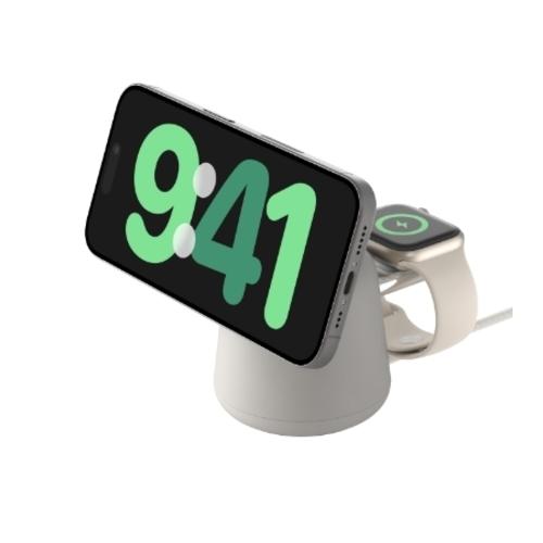 ＜Belkin＞BoostCharge Pro MagSafe認証 2-in-1ワイヤレス充電器