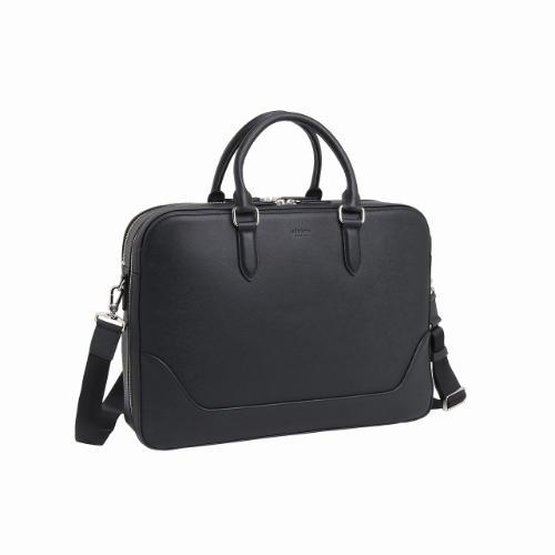 ＜ultima TOKYO＞デルフィーノ　B4/14.0インチPC収納可能　牛革シボ型押し2気室ブリーフケース11952