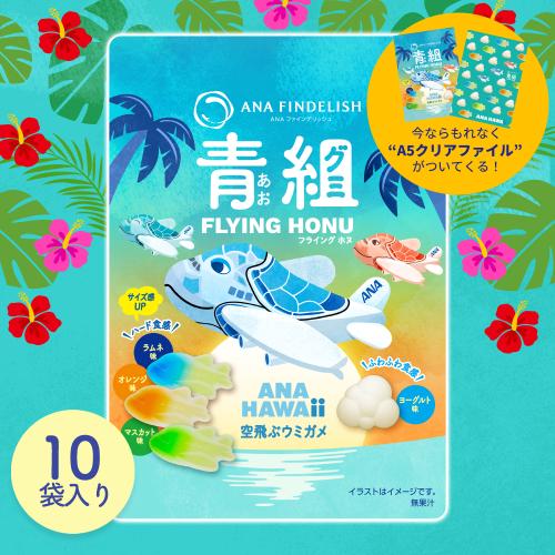 ＜ANA FINDELISH＞青組（あおグミ）FLYING HONU -フライングホヌ-　10袋セット
