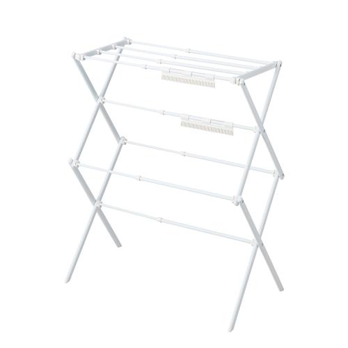 ＜ベストコ＞Quick Lock平干しできるコンパクトスタンド物干し　伸縮S