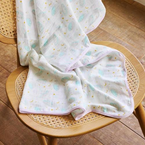 ＜D by DADWAY＞ガーゼおくるみ/スワンレイク/ラベンダー