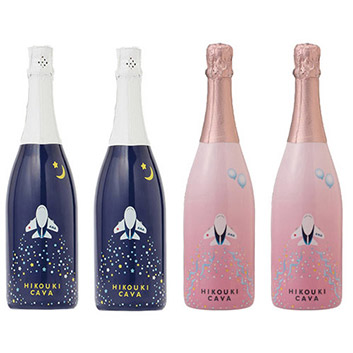 ANAオリジナル＞HIKOUKI CAVA（飛行機カヴァ）星空・ハレ空4本セット 