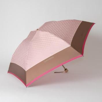 ＜GHERARDINI＞モノグラムデザイン折りたたみ雨傘／ピンク 