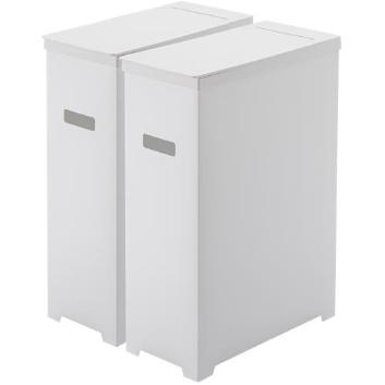【１２月２３日まで限定出品】山崎実業tower ゴミ箱　ホワイト2分別 楽天市場】【特典付き】[ 目隠し分別ダストワゴン タワー 2分別