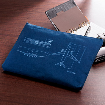 buaisou canvas mini pouch indigo ポーチ