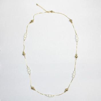 アビステ＞シェルパール×メタルボールステーションネックレス