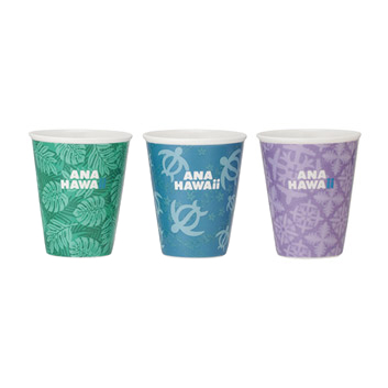 ANAオリジナル＞機内紙コップデザイン陶器マグセット（ホノルル