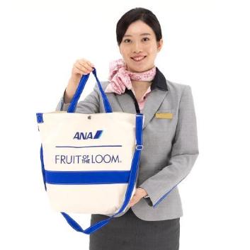 FRUIT OF THE LOOM×Begin×ANA＞ナイロントート（ブルー） | ANA