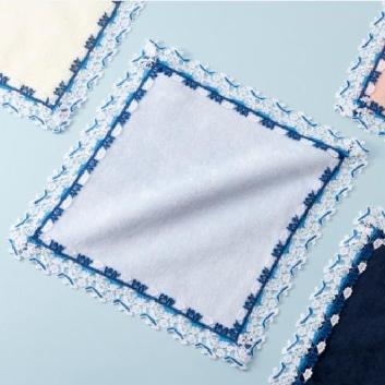 ＜ANAオリジナル＞近沢レース店 for ANA　タオルハンカチ　４色 ANAオリジナル＞近沢レース店 for ANA タオルハンカチ（アクアブルー