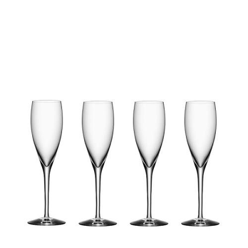 ＜Orrefors＞MOREシャンパングラス４Ｐセット
