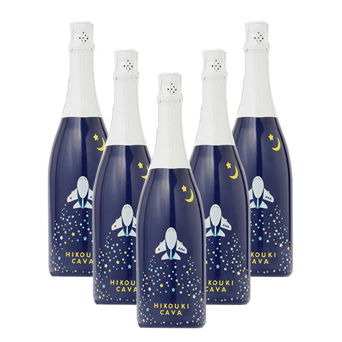 ＜ANAオリジナル＞HIKOUKI CAVA(飛行機カヴァ）星空５本セット【2020】（白スパークリングワイン）
