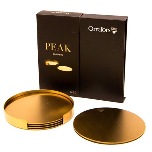 ＜Orrefors＞PEAK ハイボール&コースター 各4P SET