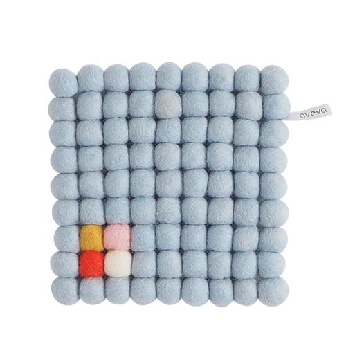 ＜avevaアベバ＞キッチンアイテムSET（スクエア鍋敷き・ポットホルダー）ブルー