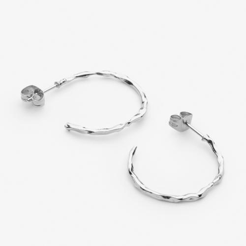 ＜スクルツナ＞Chunky Loop ピアス シルバー