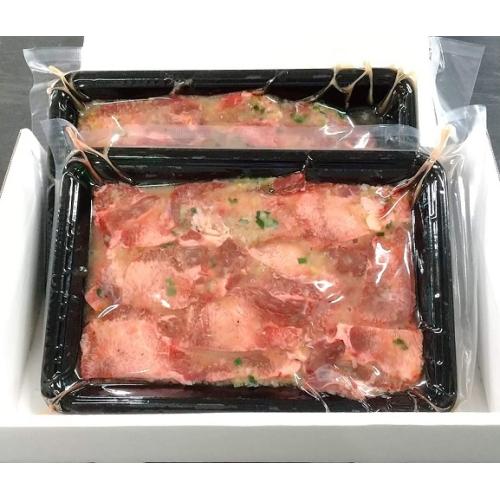 ＜米沢牛卸 肉の上杉＞厚切り牛タンネギ塩タレ漬け