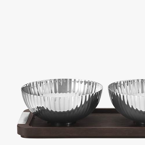 ＜ジョージジェンセン＞ベルナドッテ　ボウル3点付きトレイ