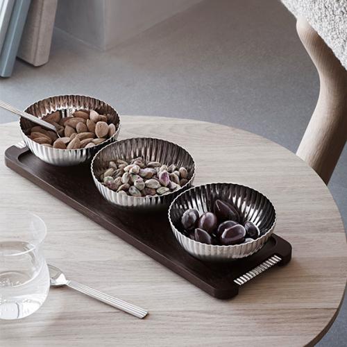 ＜ジョージジェンセン＞ベルナドッテ　ボウル3点付きトレイ