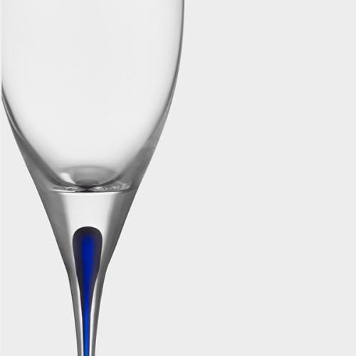 ＜Orrefors＞インターメッツォ　ワイングラス　Mサイズ　ペアセット　ブルー