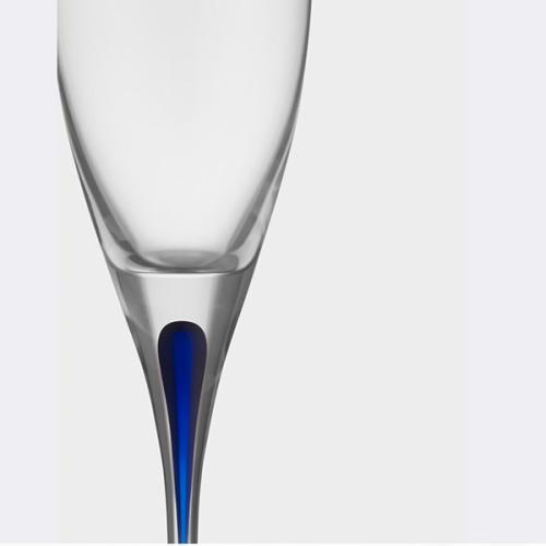 ＜Orrefors＞インターメッツォ　シャンパングラス　ペアセット　ブルー