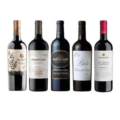 ＿【ANAセレクション】世界の濃厚フルボディ赤ワイン５本セット