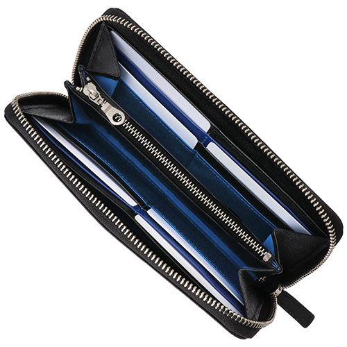 【ANAオリジナル】バイカラーメッシュレザーロングウォレット（ファスナー式長財布）