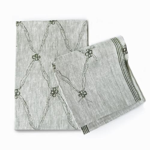 ＜クラスボルス＞クローバー　リネンクロス2枚セット