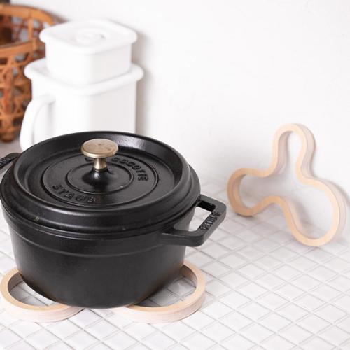 ＜マヤムー＞白樺のポットスタンド　ナチュラル　M / L　セット