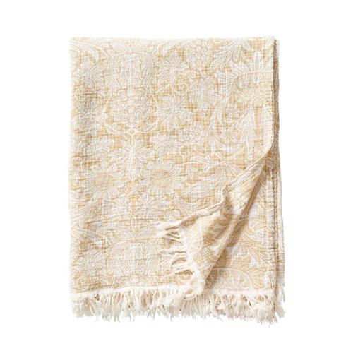 ＜クリッパン＞ウィリアム・モリス　サンフラワー　ガーゼコットンスロー　140×200cm