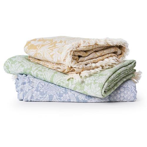 ＜クリッパン＞ウィリアム・モリス　サンフラワー　ガーゼコットンスロー　140×200cm