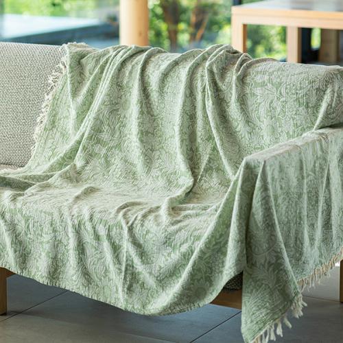 ＜クリッパン＞ウィリアム・モリス　サンフラワー　ガーゼコットンスロー　140×200cm