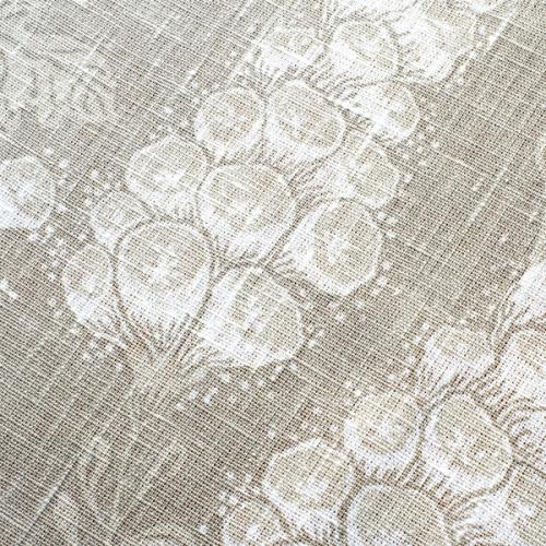 ＜リトルファント＞クッション(中材込) 50×50cm Flora サンドストーングレー