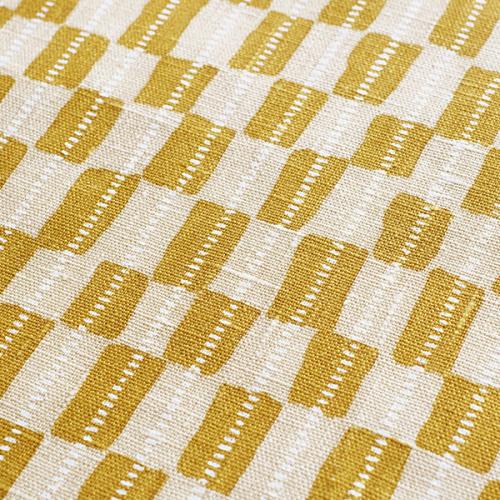 ＜リトルファント＞クッション(中材込) 50×50cm Gustav マスタード/イエロー