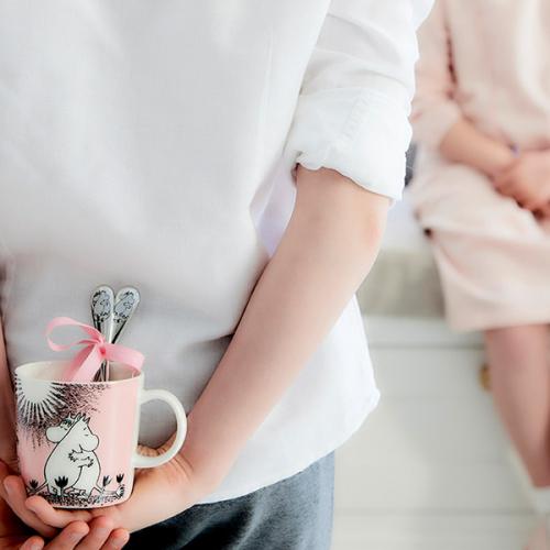 ＜ムーミン アラビア＞マグ&ボウルセット ピンク（LOVE）