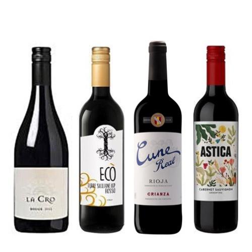 世界銘醸4か国赤ワイン4本セット