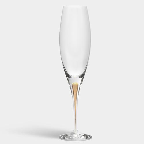 ＜Orrefors＞オレフォス インターメッツォ シャンパングラスGOLD ペアセット