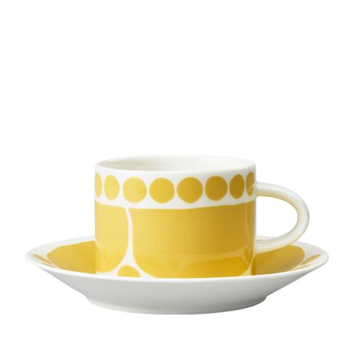 ＜ARABIA＞アラビア スンヌタイ カップ&ソーサー イエロー ペアセット