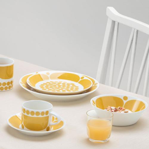 ＜ARABIA＞アラビア スンヌタイ カップ&ソーサー イエロー ペアセット