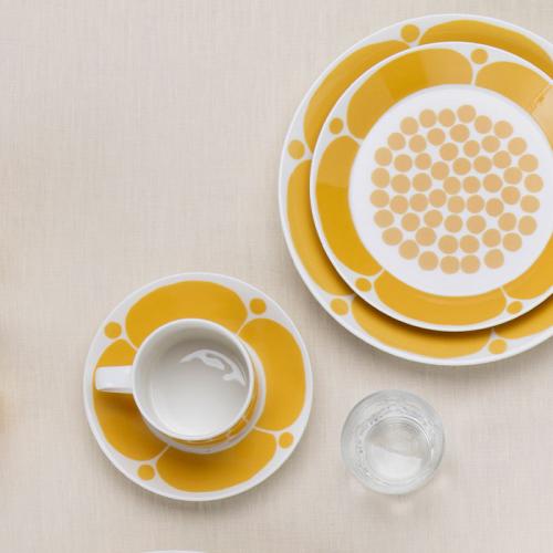 ＜ARABIA＞アラビア スンヌタイ カップ&ソーサー イエロー ペアセット