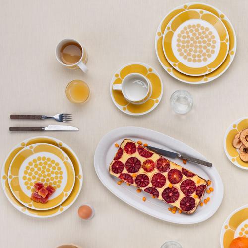 ＜ARABIA＞アラビア スンヌタイ カップ&ソーサー イエロー ペアセット