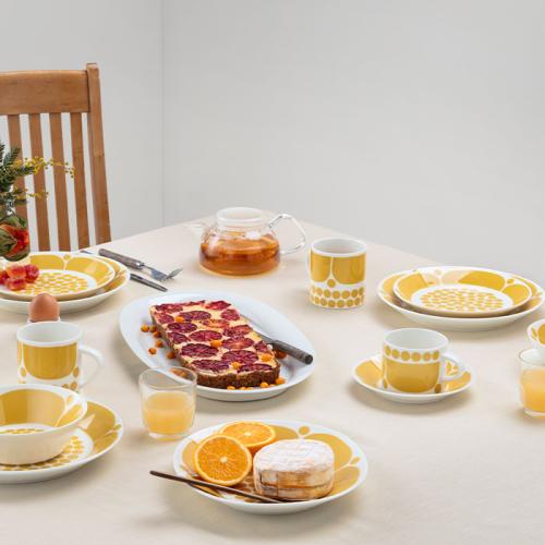 ＜ARABIA＞アラビア　スンヌタイ　21cmプレート　イエロー　ペアセット