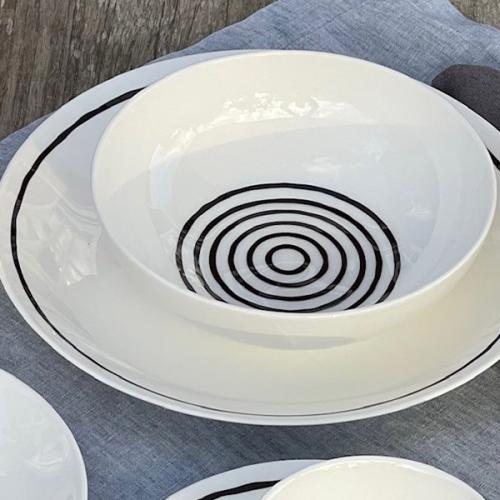 ＜GUSTAFSBERG＞グスタフスベリ × リサ・ラーソン　SIXTEN CIRCLES　ボウル 17cm　ペア