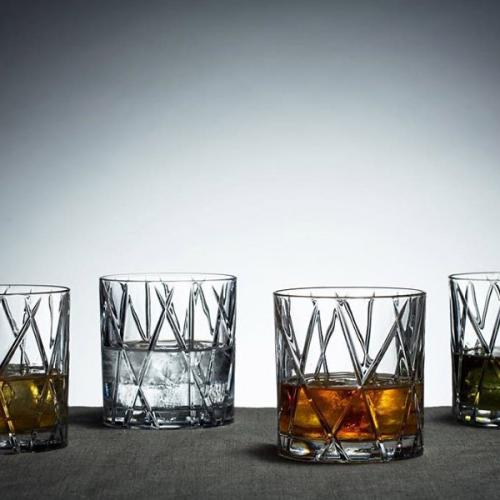 ＜Orrefors＞CITYオールドファッショングラス４Ｐ