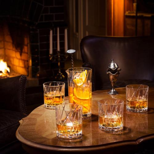 ＜Orrefors＞CITYオールドファッショングラス４Ｐ