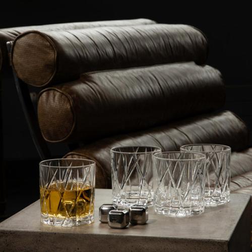 ＜Orrefors＞CITYオールドファッショングラス４Ｐ