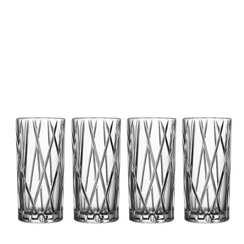＜Orrefors＞CITYトールタンブラー４Ｐセット